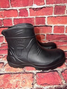 Tingley Airgo Black Waterproof Work Boots Size M12 Steel Toe Rubber Safety Boots